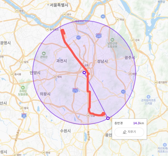 1241번 버스 노선도