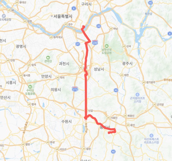 5600번 버스 노선도